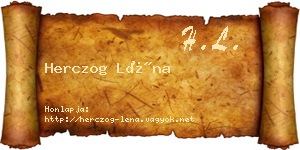 Herczog Léna névjegykártya
